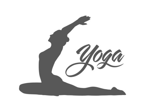 vinilo adhesivo silueta yoga